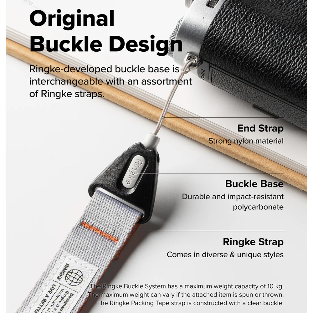 Picture of Ringke High density polyester Shoulder Strap for Perfect for daily use traveling hiking smartphone Portable Handheld Fan Strap (Ash Orange)