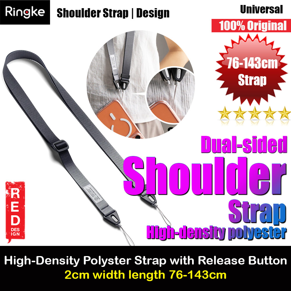 Picture of Ringke High density polyester Shoulder Strap for Perfect for daily use traveling hiking smartphone Portable Handheld Fan Strap (Graphite) Red Design- Red Design Cases, Red Design Covers, iPad Cases and a wide selection of Red Design Accessories in Malaysia, Sabah, Sarawak and Singapore 