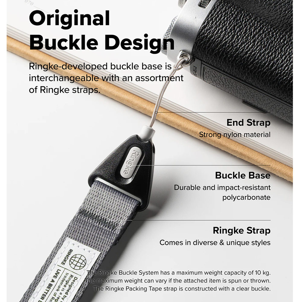 Picture of Ringke High density polyester Shoulder Strap for Perfect for daily use traveling hiking smartphone Portable Handheld Fan Strap (Graphite)