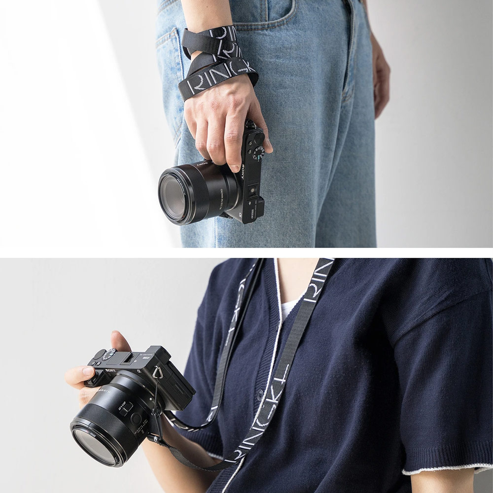 Picture of Ringke Shoulder Strap Smartphone Case Strap Camera Strap Airpods Pro Airpods 3 Strap with Buckle (Lettering Black)