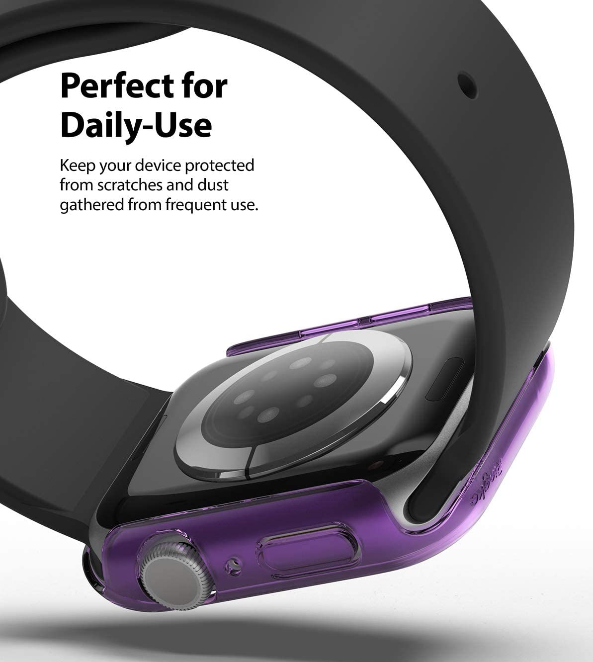 Picture of Apple Watch 40mm Case | Ringke Slim Perfect Fit Case for Apple Watch Series 4 5 6 SE 40mm (2 PACK with Clear and Purple)