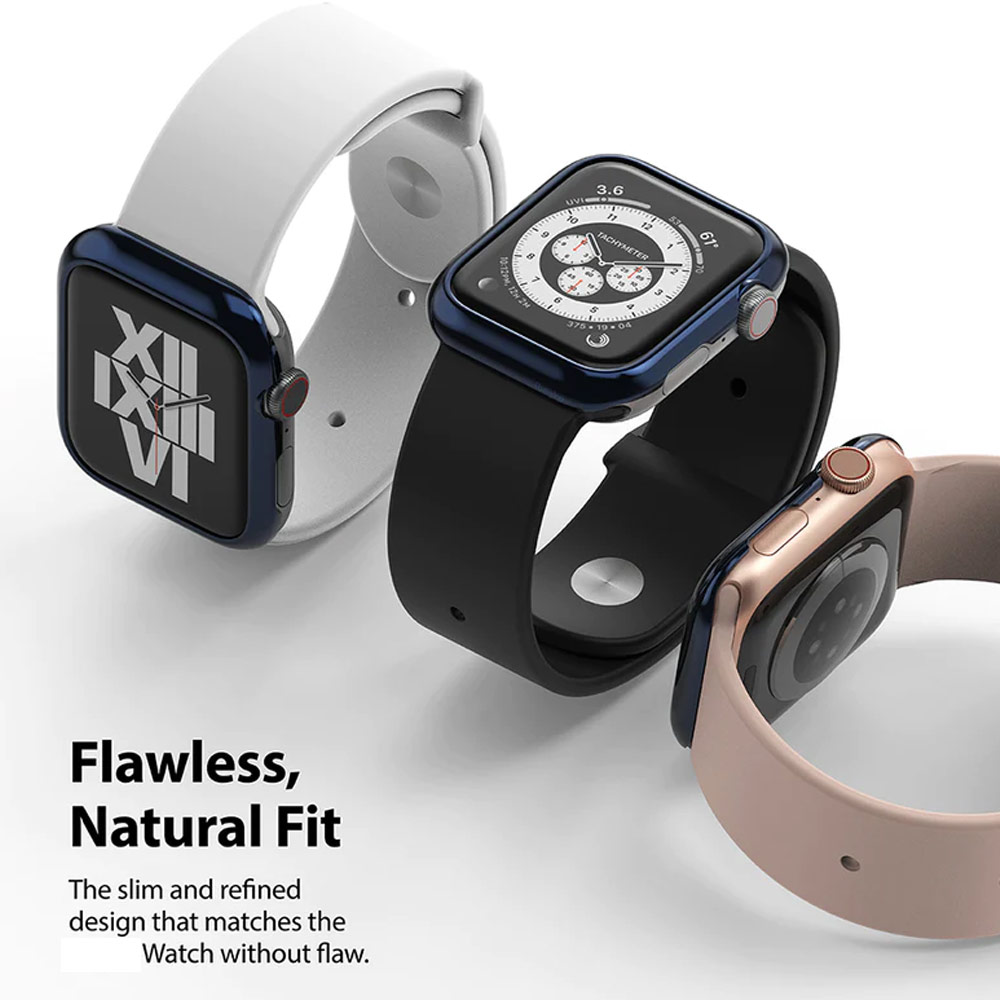 Picture of Apple Watch 40mm  | Ringke Adhesive Stainless Steel  Bezel Styling for Apple Watch Series 4 5 6 SE 40mm (Deep Blue)