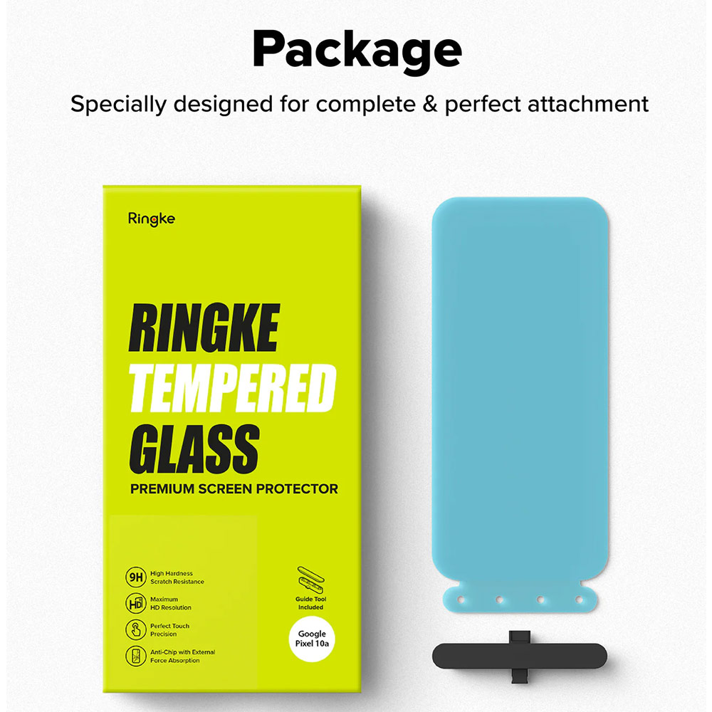 Picture of Google Pixel 10a Screen Protector | Ringke Easy Slide Tempered Glass Screen Protector for Google Pixel 10a (Clear) 2pcs