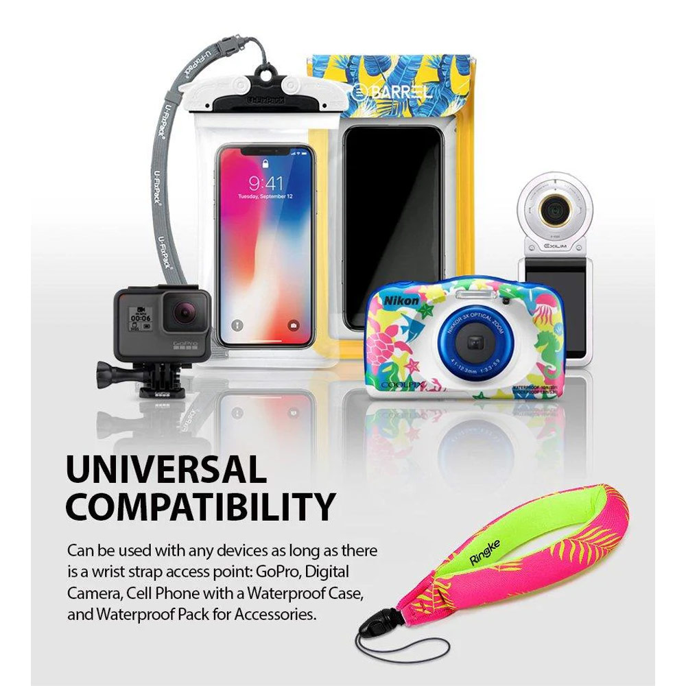 Picture of Ringke Your device will stay floating with our Ringke Floating Strap (Palm Leaves)