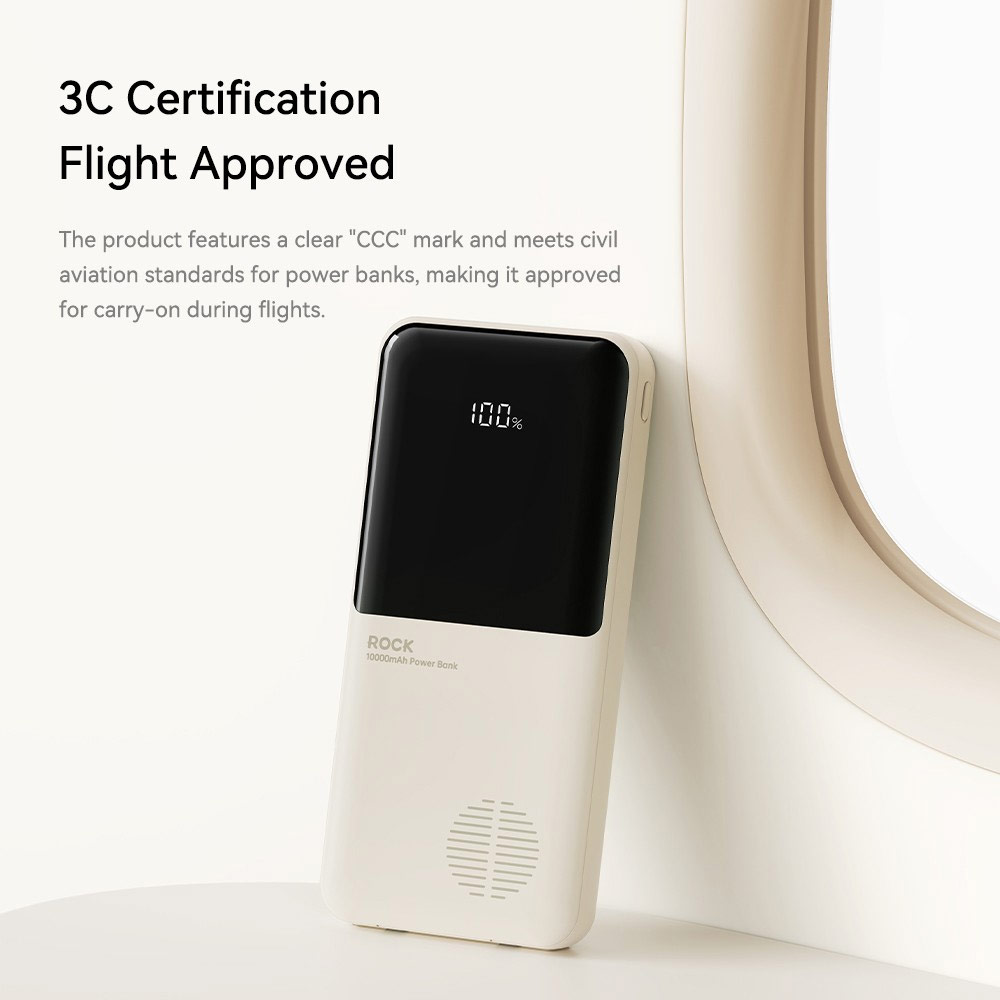 Picture of Rock CCC 3C Certified Power Bank Mini Compact Size PD 22.5W 10000mAh Travel Portable Small Palm Size Compact Mini CCC Power Bank powerbank with Multiple Built in Cable USB C USB L (ShinChan)