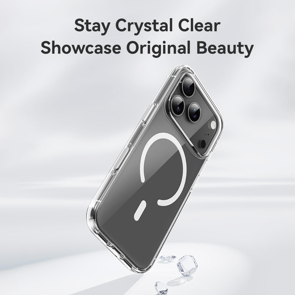 Picture of Apple iPhone Air 6.5 Case | Rock Crystal Shield Magnetic Drop Protection Case for iPhone Air 6.5 (Clear)