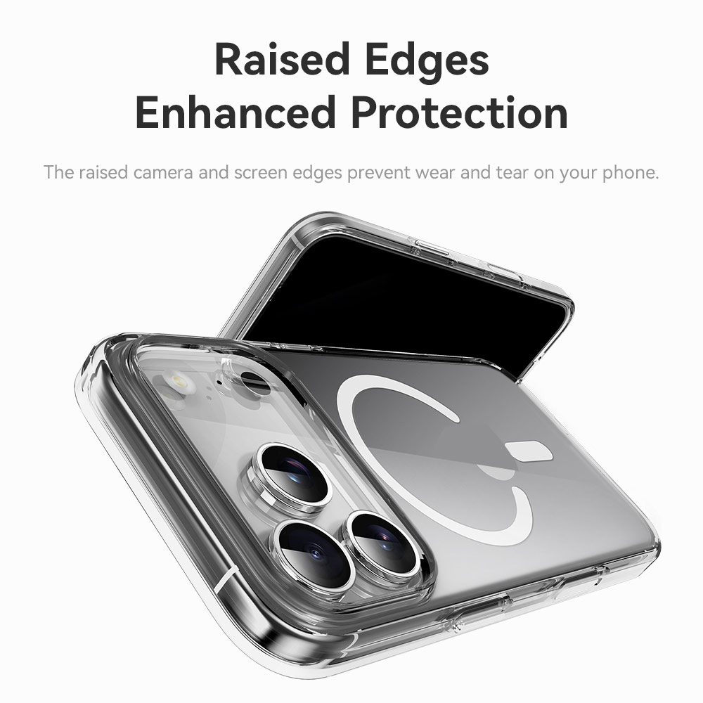Picture of Apple iPhone Air 6.5 Case | Rock Crystal Shield Magnetic Drop Protection Case for iPhone Air 6.5 (Clear)