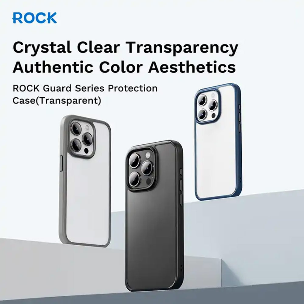 Picture of Apple iPhone 15 Pro Max 6.7 Case | Rock Guard Ultra Thin Light Weight Drop Protection Case for iPhone 15 Pro Max 6.7 (Grey)