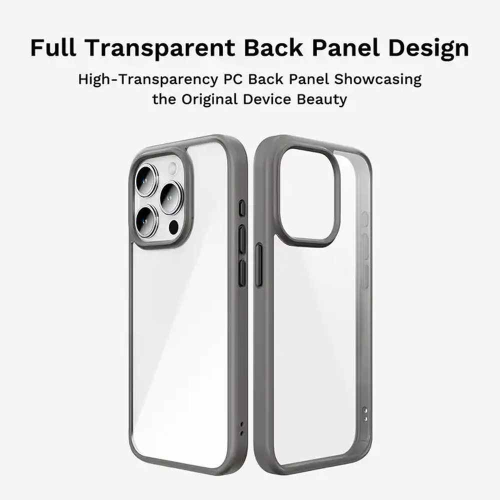 Picture of Apple iPhone 15 Pro Max 6.7 Case | Rock Guard Ultra Thin Light Weight Drop Protection Case for iPhone 15 Pro Max 6.7 (Grey)