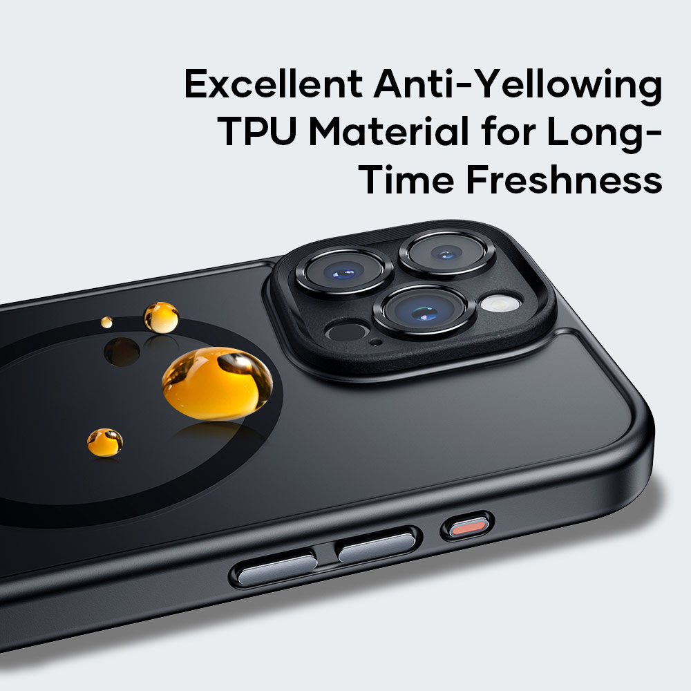 Picture of Apple iPhone 15 Pro Max 6.7 Case | Rock Guard Touch Lens Protection Anti Finger Print Drop Protection Magsafe Compatible Case for iPhone 15 Pro Max 6.7 (Matte Blue)
