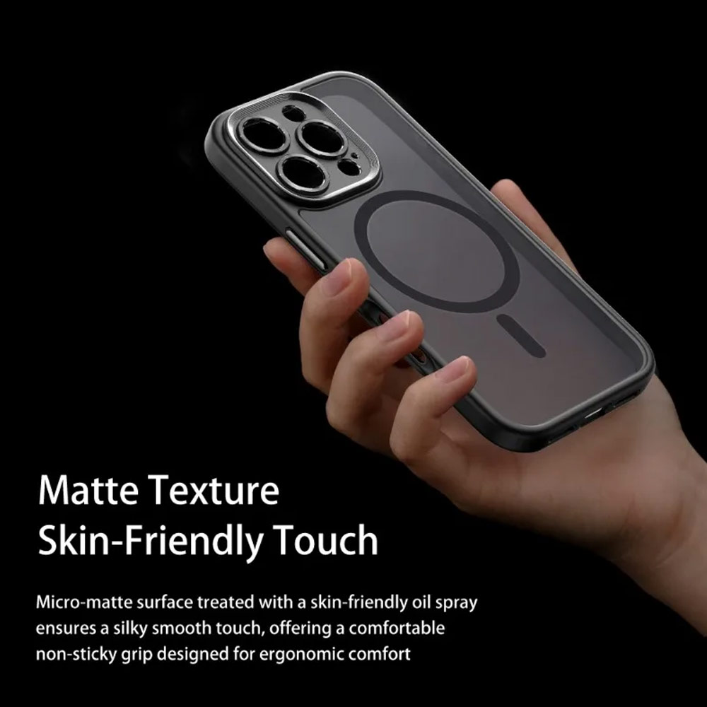 Picture of Apple iPhone 16 Pro Max 6.9 Case | Rock Guard Touch Lens Protection Anti Finger Print Drop Protection Magsafe Compatible Case for iPhone 16 Pro Max 6.9 (Matte Blue)