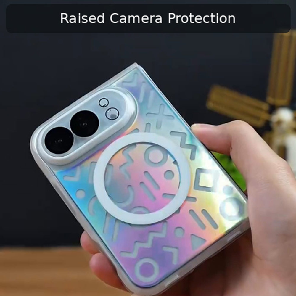 Picture of Apple iPhone Duo Case | ROCK Inshare Art Collage Magnetic Case for iPhone Duo - Iridescent