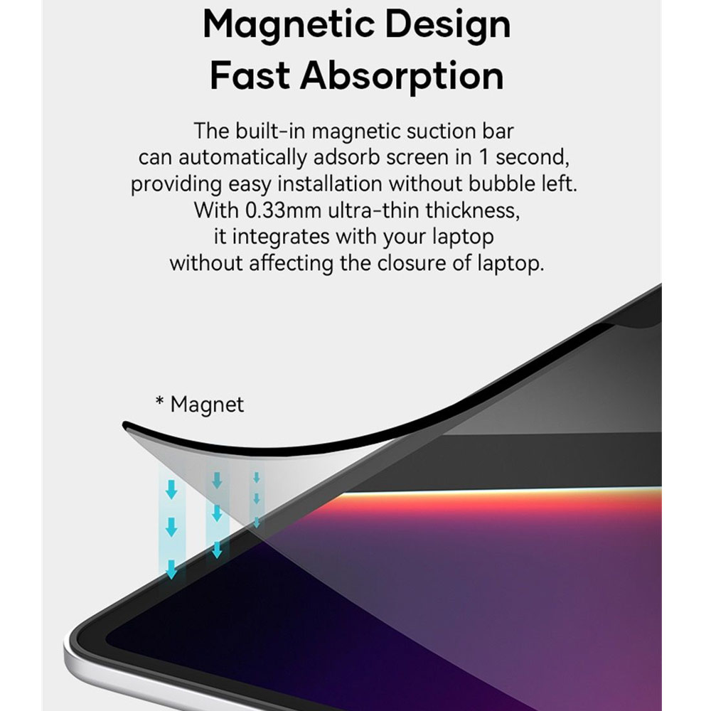 Picture of Apple Macbook Pro 14.2 2021 Screen Protector | Rock Space Magnetic Privacy Anti Peep View PET HD Screen Protector for Macbook Pro 14.2"
