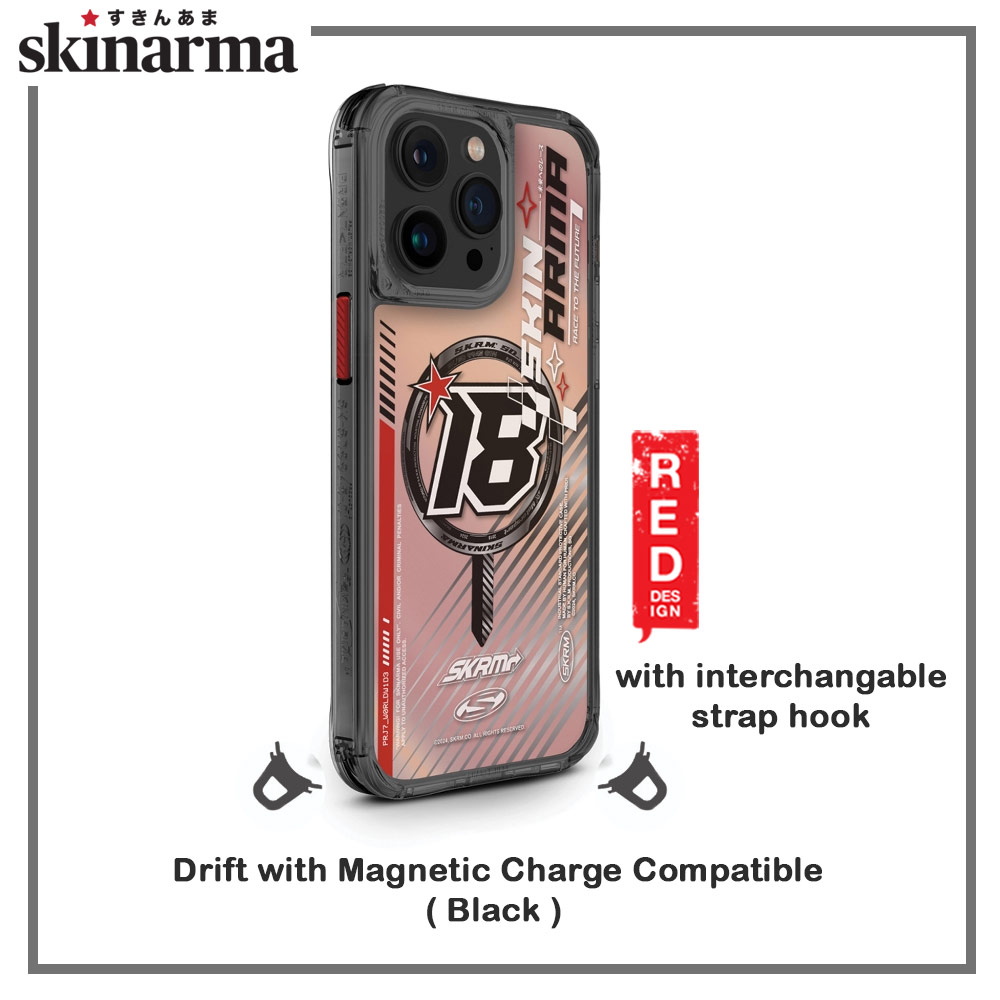 Picture of Apple iPhone 15 Pro Max 6.7 Case | Skinarma Magnetic Charge Drop Protection Case for iPhone 15 Pro Max 6.7 (Hologram Black)