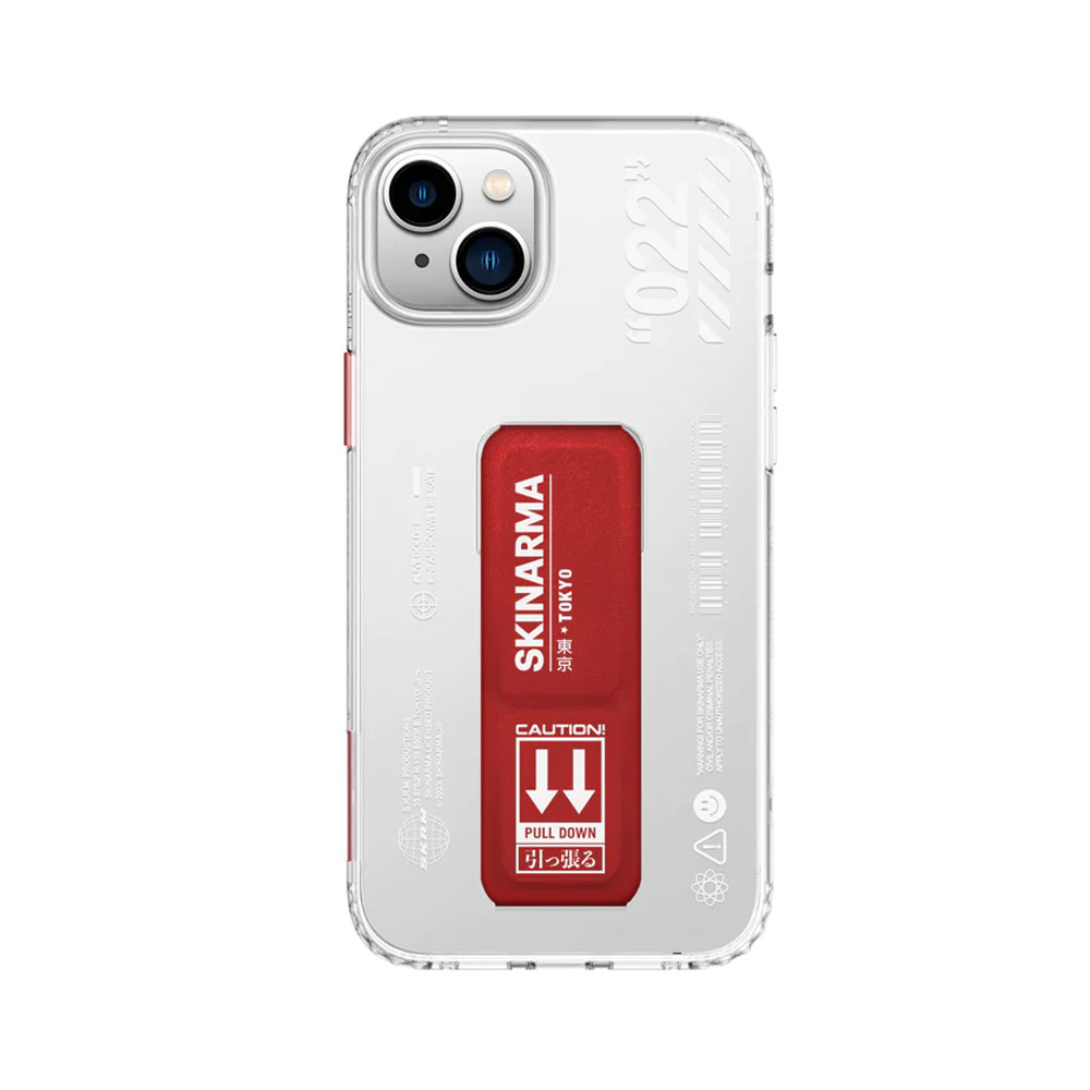 Picture of Apple iPhone 14 Plus 6.7 Case | Skinarma Taihi Sora 4 Corners Drop Protection Grip Stand Case for iPhone 14 Plus 6.7 (Red)