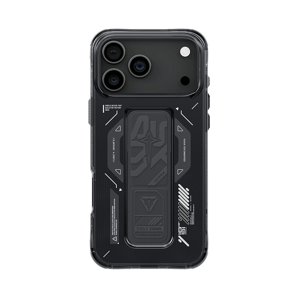 Picture of Apple iPhone 17 Pro Max 6.9 Case | Skinarma Phantom Magcharge Grip Stand Droop Protection Case for iPhone 17 Pro Max 6.9 (Black)