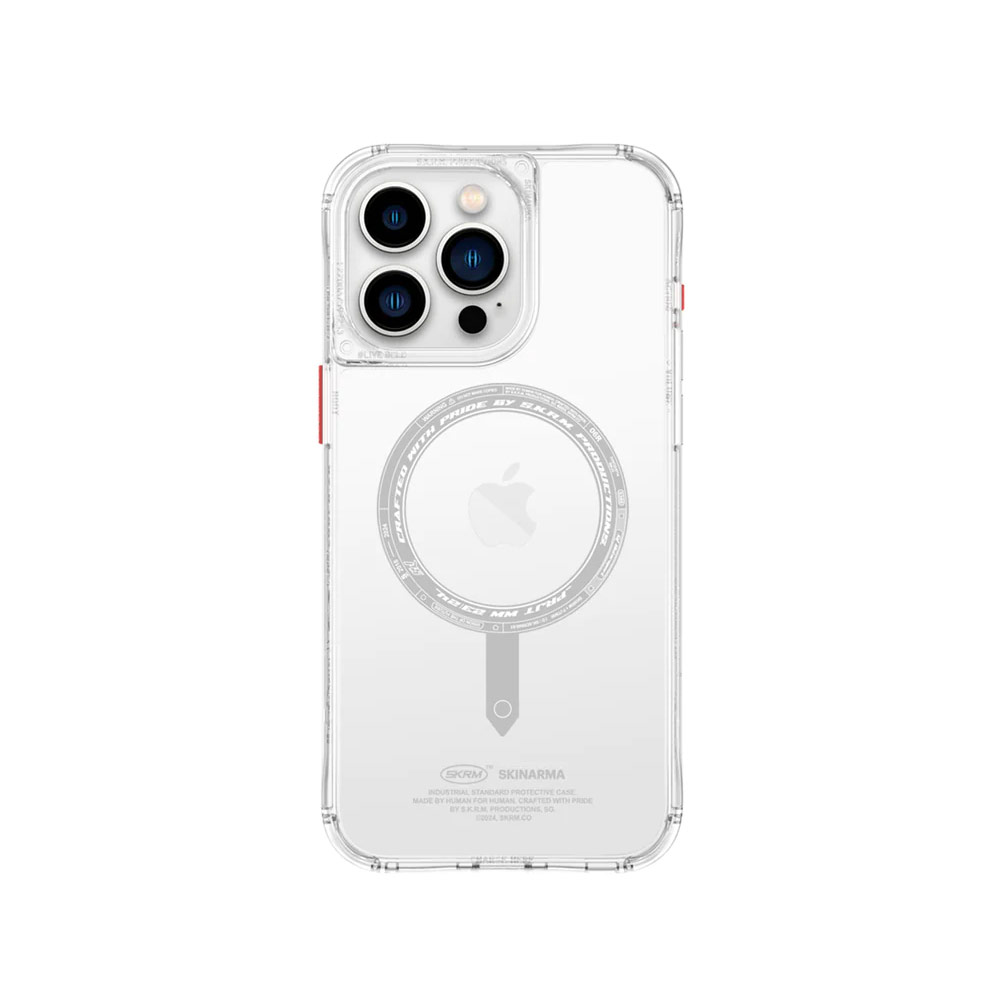 Picture of Apple iPhone 15 Pro Max 6.7 Case | Skinarma Saido Magsafe Series Drop Protection Case for iPhone 15 Pro Max 6.7 (Clear)