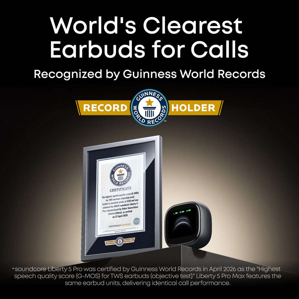Picture of Soundcore by Anker Liberty 5 Pro Max ANC Wireless Earbuds Guinness World Records Clearest Clear Calls Adaptive Noise Cancelling LDAC Hi-Res Audio TWS Earbuds (Champagne Gold)