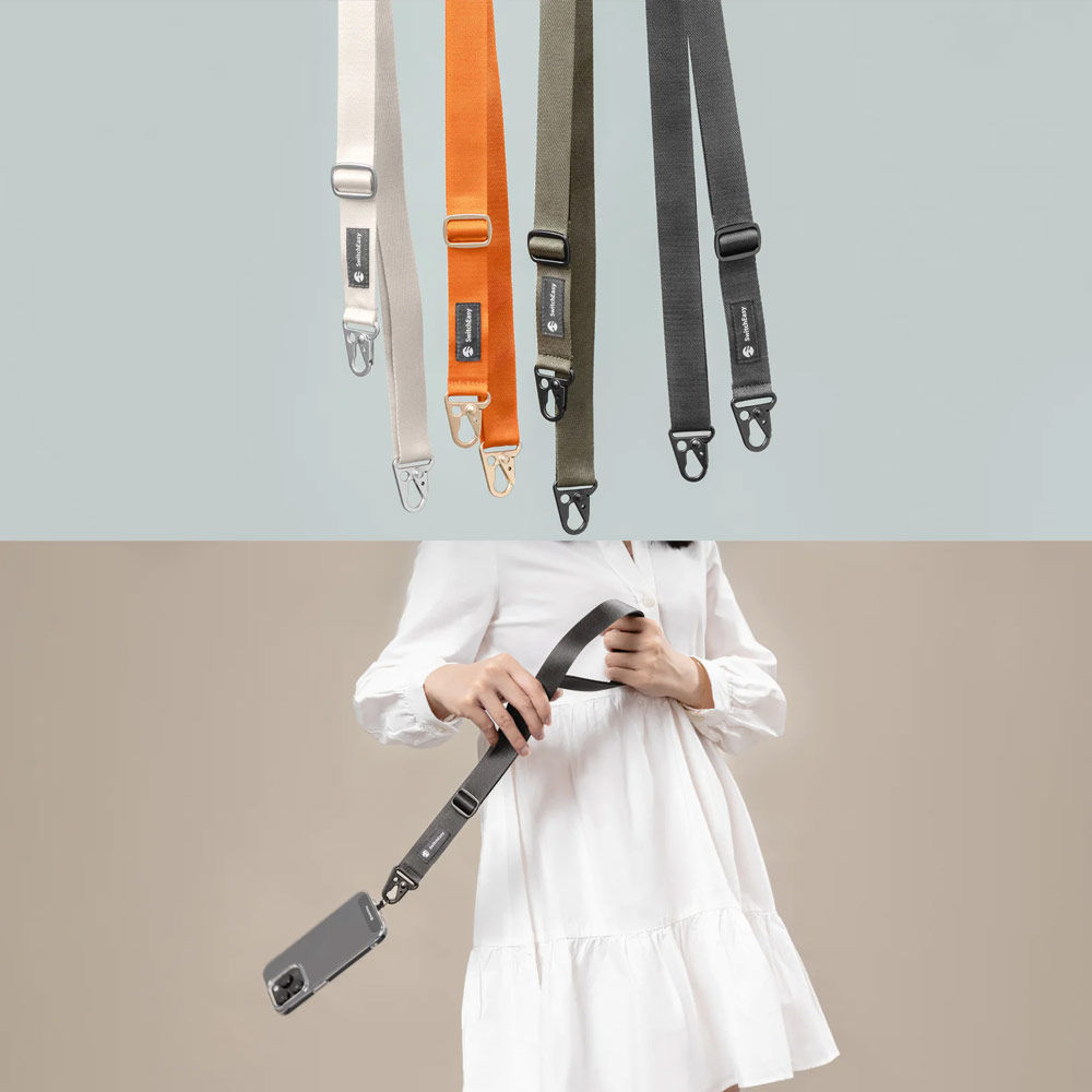 Picture of Switcheasy Easy Strap Crossbody Lanyard Shoulder Holder Card Link Adjustable Strap for any closed-bottom phone case (Orange)