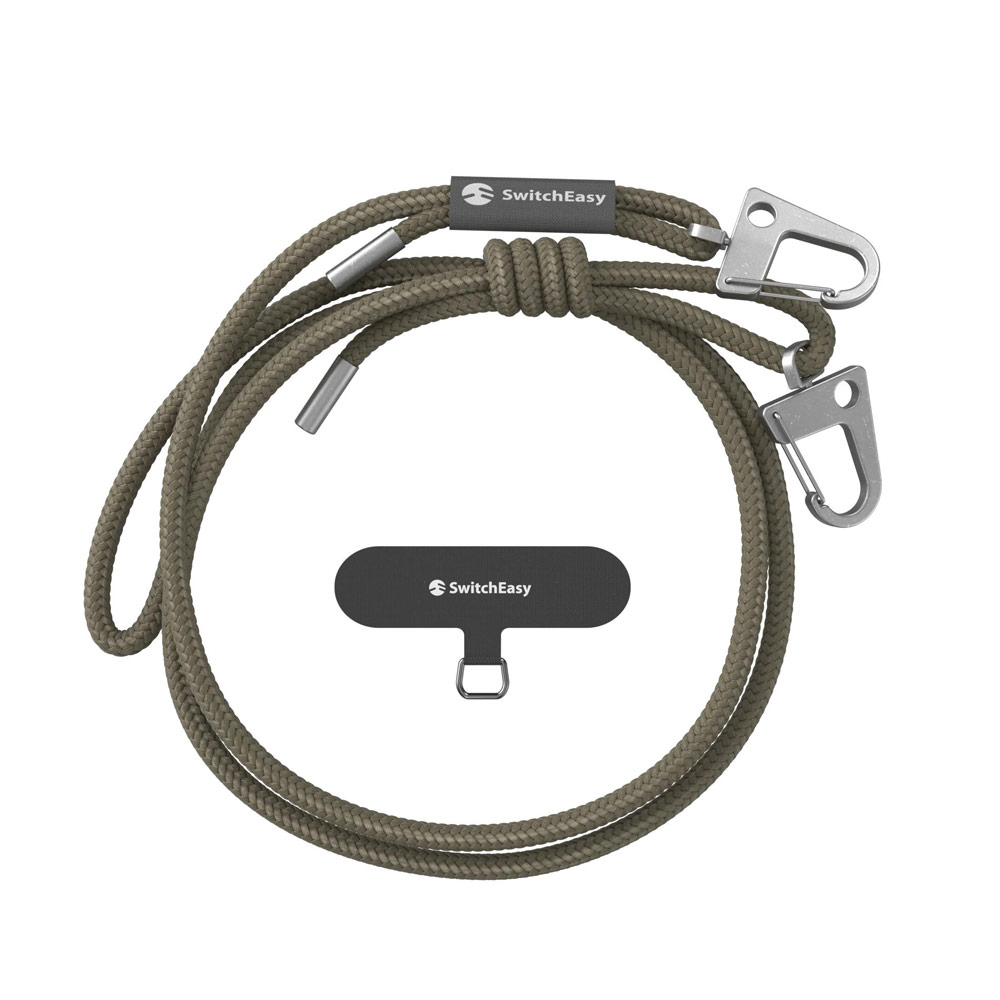 Picture of Switcheasy Easy Strap Crossbody Lanyard Shoulder Holder Card Link Adjustable Strap for any closed-bottom phone case (Army Green)