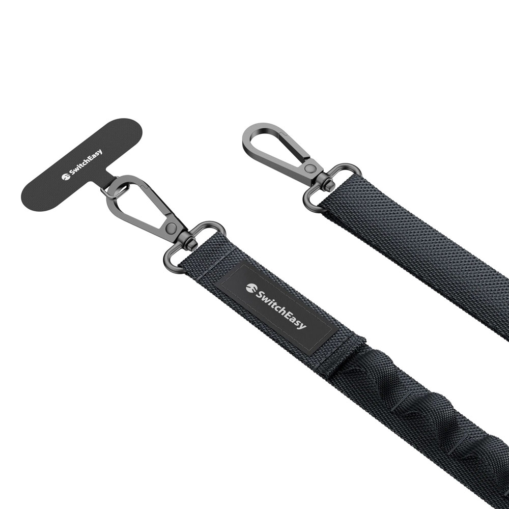 Picture of Switcheasy Easy Strap with Multiple Hang Design Crossbody Lanyard Shoulder Holder Card Link Adjustable Strap for any closed-bottom phone case (Dark Black)