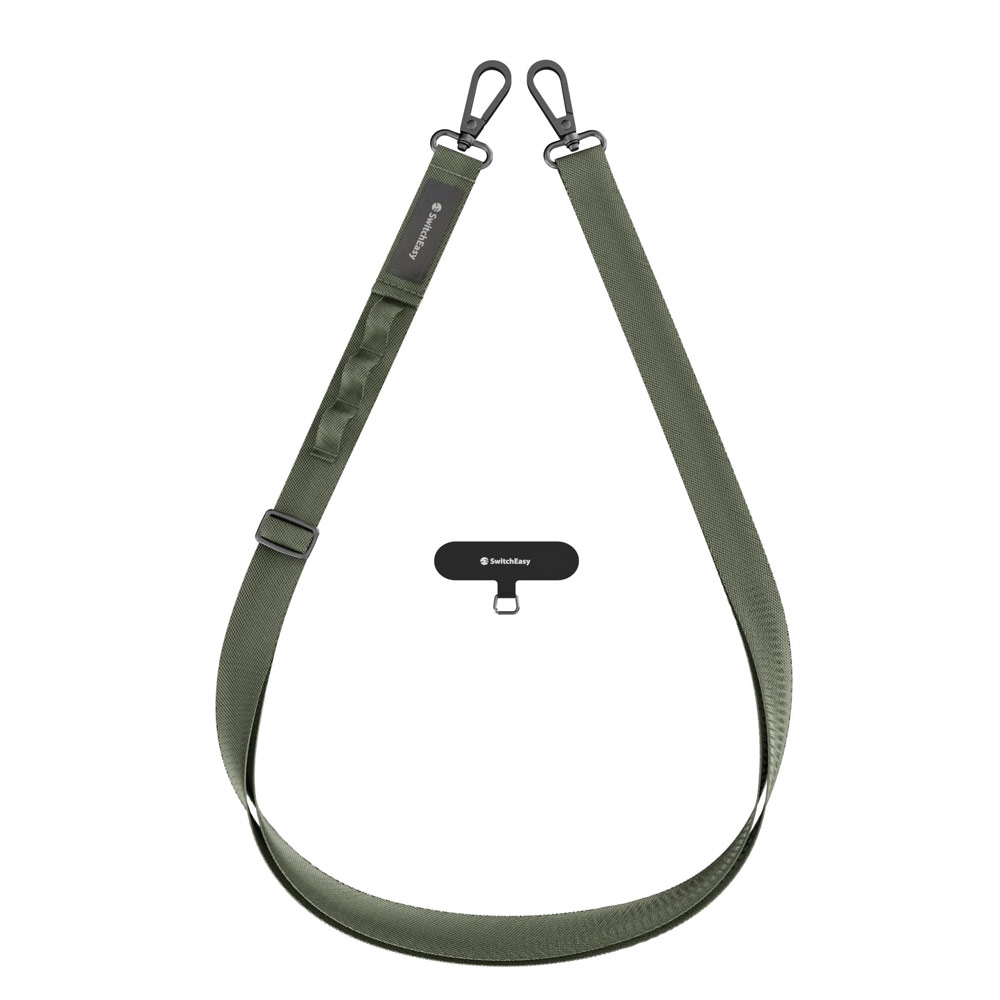 Picture of Switcheasy Easy Strap with Multiple Hang Design Crossbody Lanyard Shoulder Holder Card Link Adjustable Strap for any closed-bottom phone case (Cactus Green)