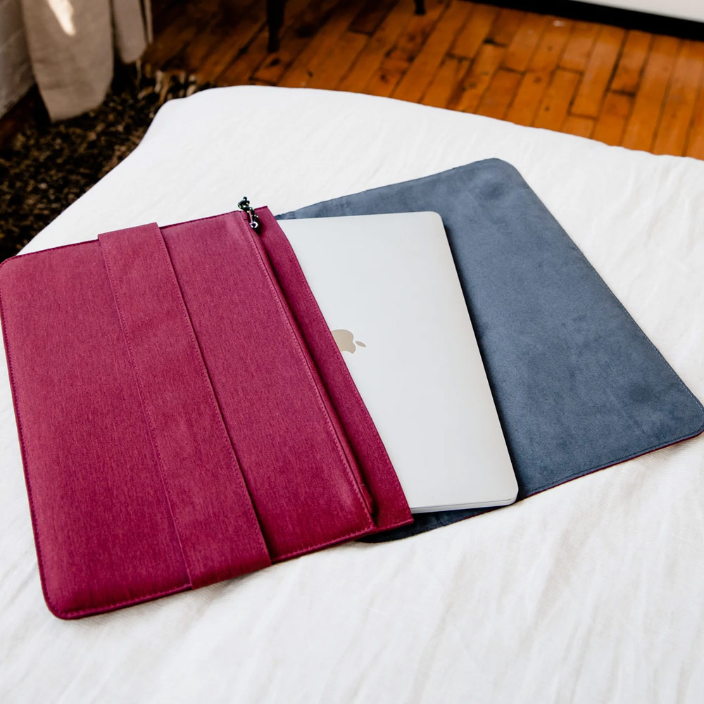 Picture of UAG [U] MOUVE Laptop Tablet Macbok Sleeve and Interior zipper pocket for pens small accessories for Laptop Macbook Tablet up to 13 inches ( Aubergine)