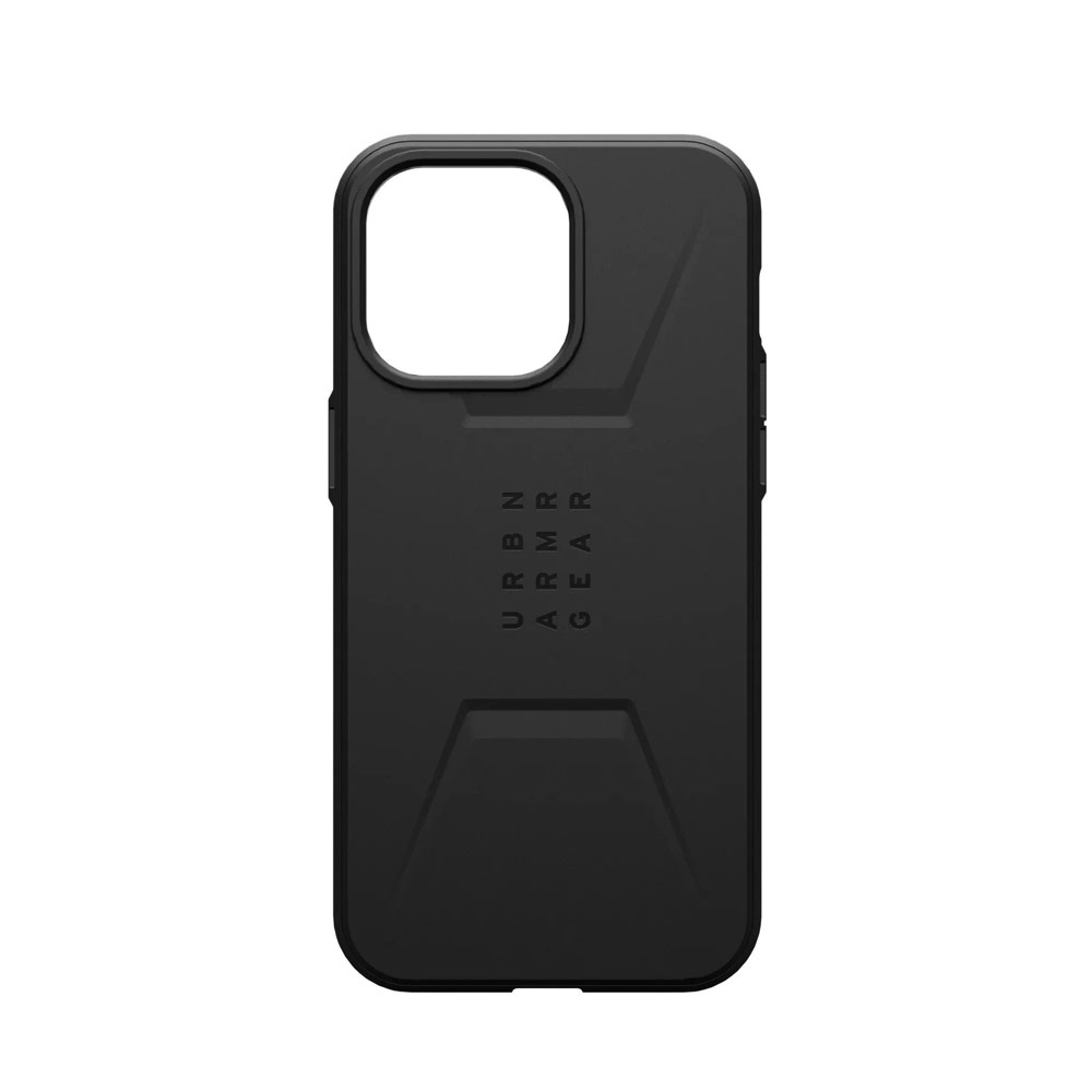 Picture of Apple iPhone 15 Pro 6.1 Case | UAG Civilian Magsafe Drop Proof Shock Absorbing Drop Protection Case Case for iPhone 15 Pro 6.1 (Black)