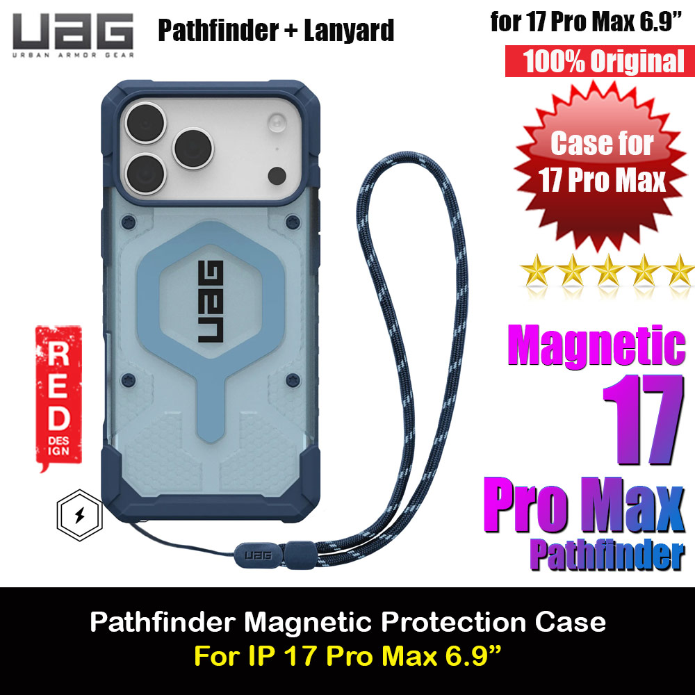 Picture of UAG Pathfinder Magsafe Compatible Drop Proof Clear Case with Lanyard for iPhone 17 Pro Max 6.9 (Blue) Apple iPhone 17 Pro Max 6.9- Apple iPhone 17 Pro Max 6.9 Cases, Apple iPhone 17 Pro Max 6.9 Covers, iPad Cases and a wide selection of Apple iPhone 17 Pro Max 6.9 Accessories in Malaysia, Sabah, Sarawak and Singapore 