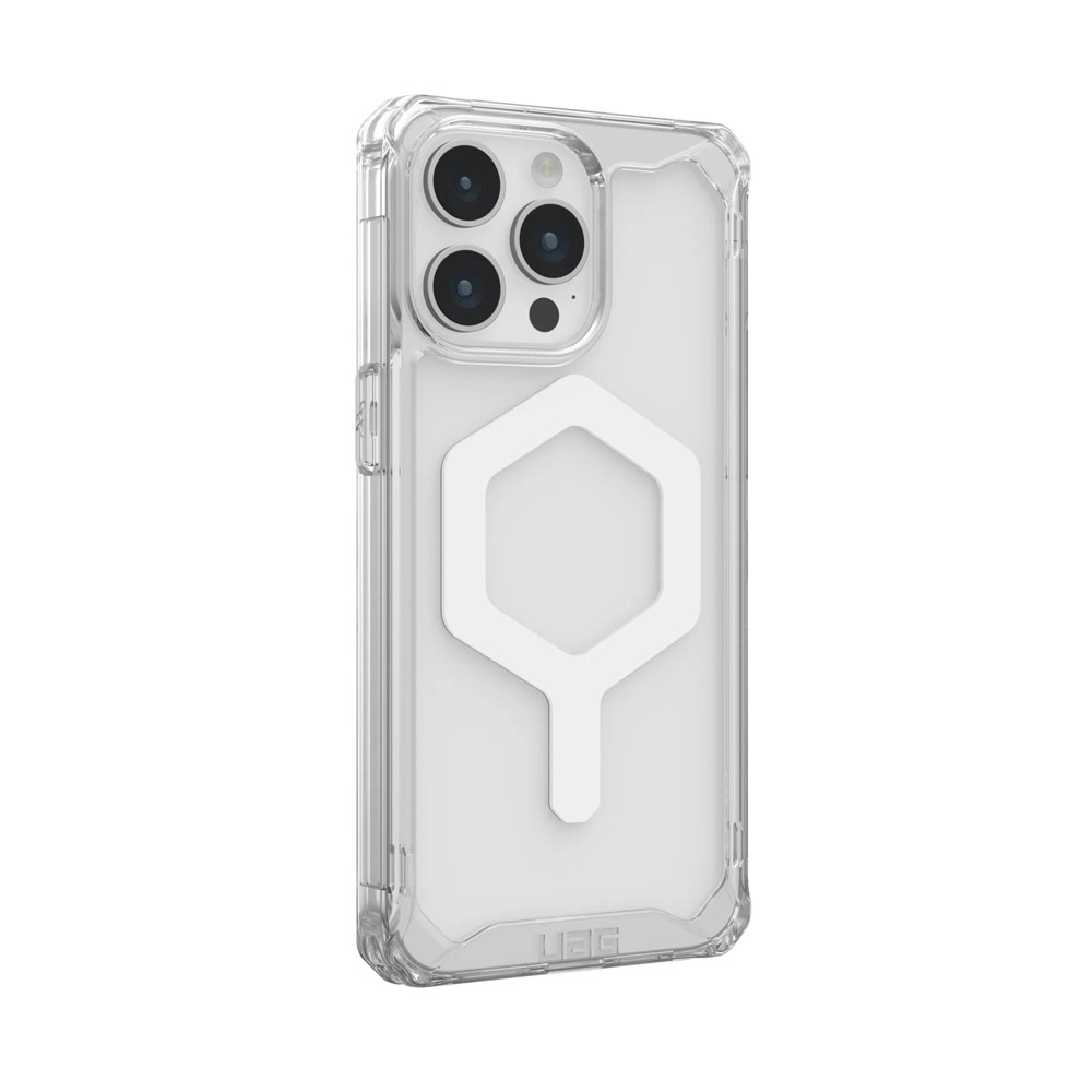 Picture of Apple iPhone 15 Pro 6.1 Case | UAG Plyo Magsafe Compatible Drop Proof Shock Impact Resistant Transparent Clear Case for iPhone 15 Pro 6.1 (Ice White)