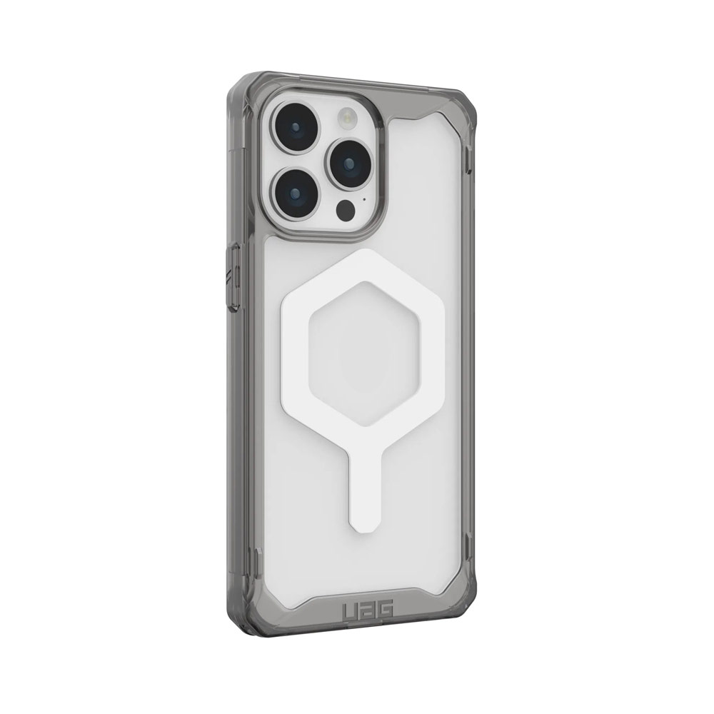 Picture of Apple iPhone 15 Pro Max 6.7 Case | UAG Plyo Magsafe Compatible Drop Proof Shock Impact Resistant Transparent Clear Case for iPhone 15 Pro Max 6.7 (Ash White)