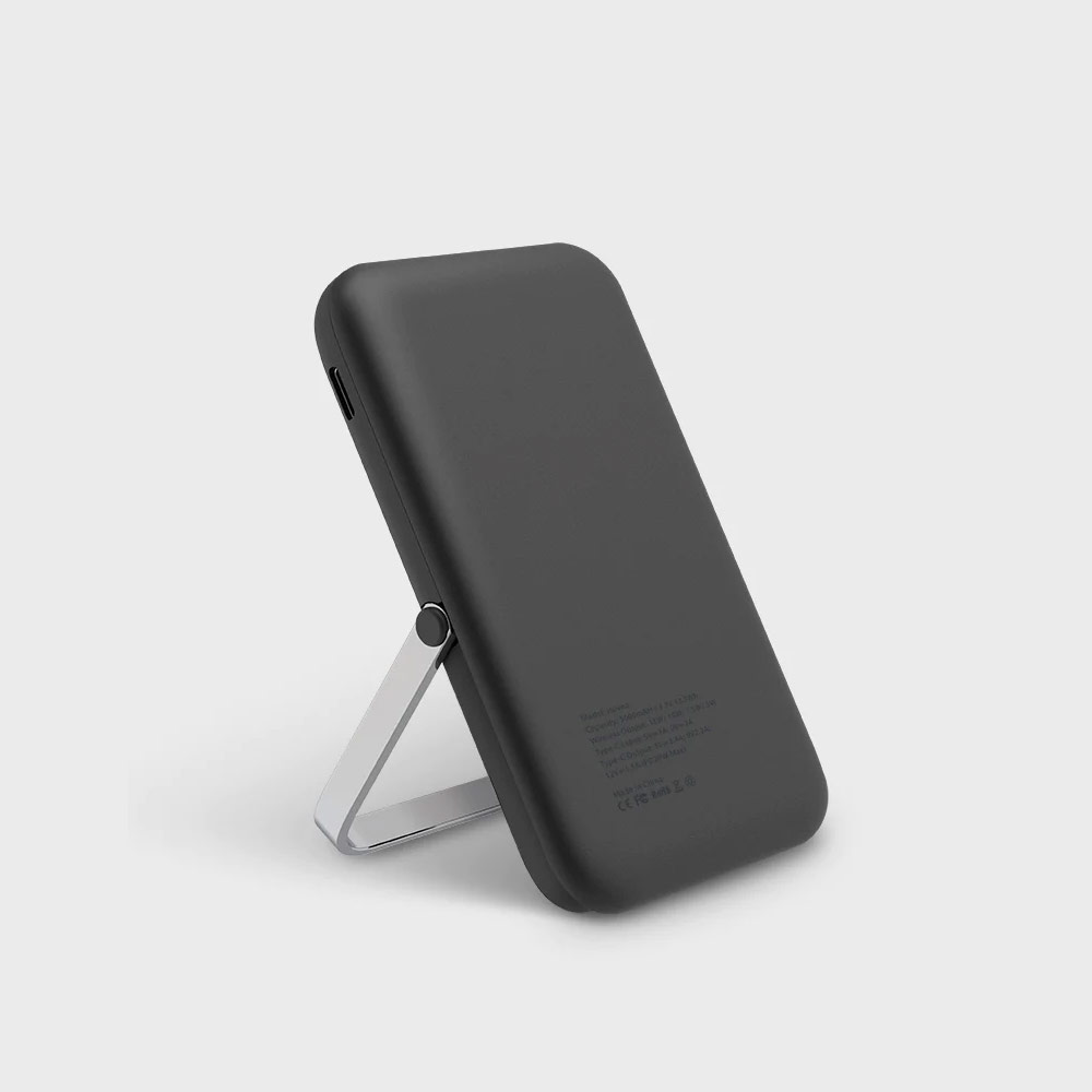 Picture of Uniq Hoveo Magnetic Wireless Powerbank 15W Max 20W USB-C PD with Viewing Stand (Grey)