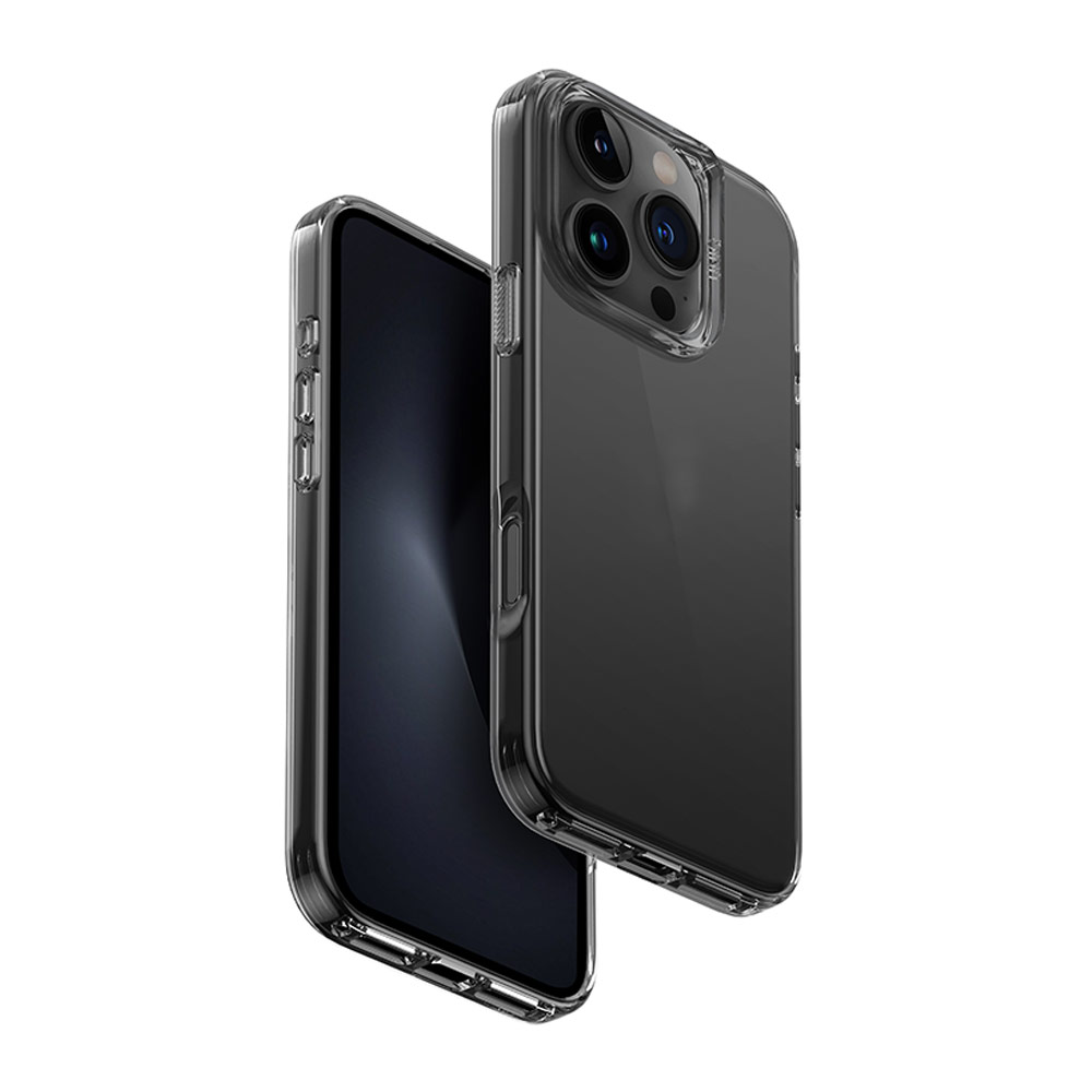 Picture of Apple iPhone 16 Pro 6.3 Case | Uniq Air Fender Slim Ultra Light Flex Soft Drop Protection Case for iPhone 16 Pro 6.3 (Grey Tinted)