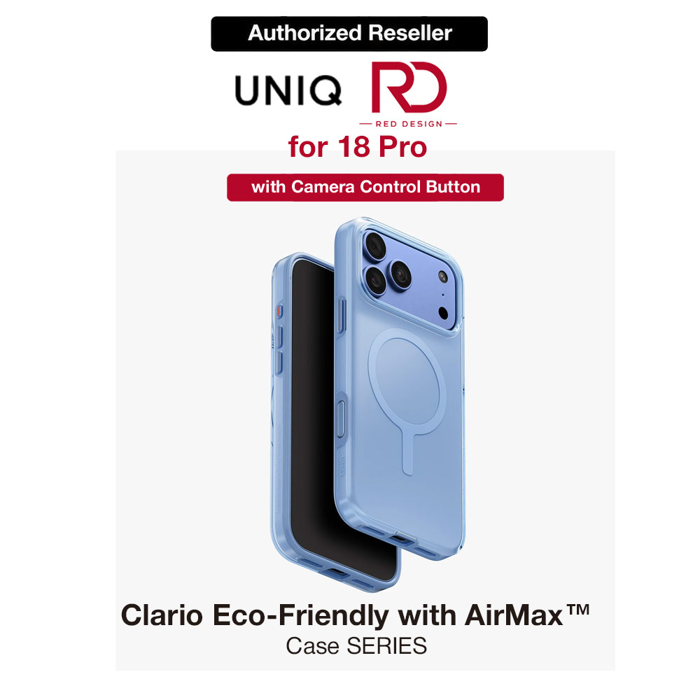 Picture of Uniq Clario MagClick Eco-Friendly Drop Protection Case with Camera Control Button for iPhone 18 Pro 6.3 - Cool Blue Apple iPhone 18 Pro- Apple iPhone 18 Pro Cases, Apple iPhone 18 Pro Covers, iPad Cases and a wide selection of Apple iPhone 18 Pro Accessories in Malaysia, Sabah, Sarawak and Singapore 