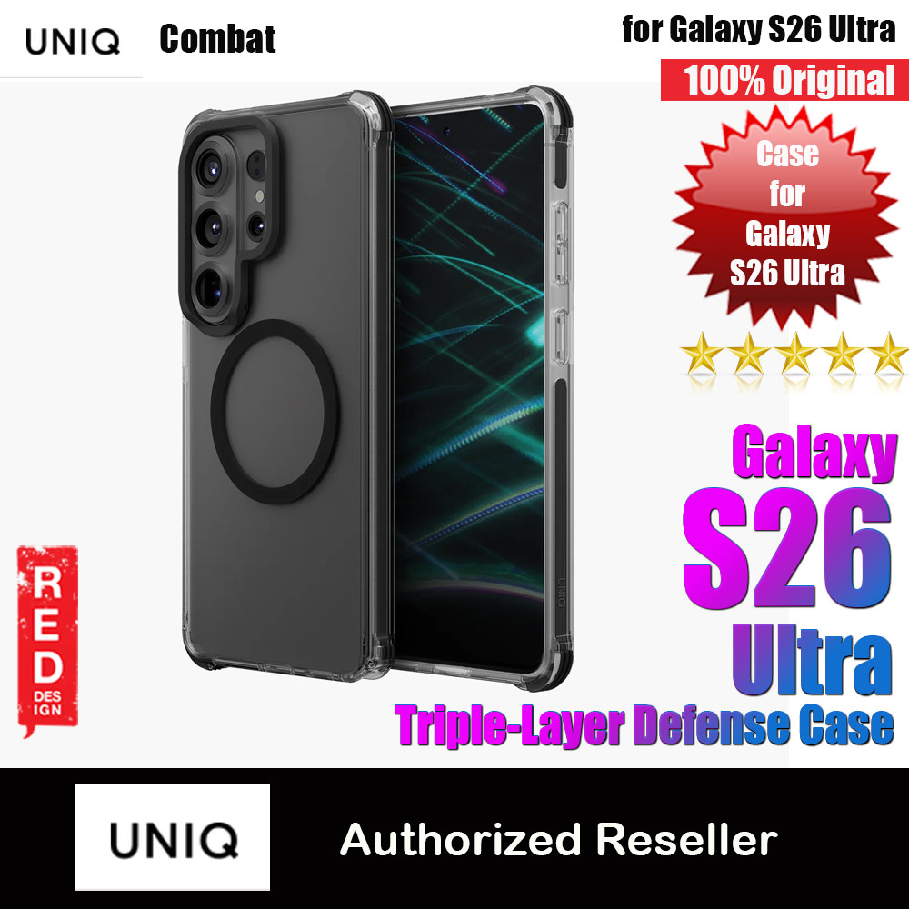 Picture of Uniq Combat Triple-Layer Defense Drop Protection Case for Samsung Galaxy S26 Ultra (Carbon Black) Samsung Galaxy S26 Ultra- Samsung Galaxy S26 Ultra Cases, Samsung Galaxy S26 Ultra Covers, iPad Cases and a wide selection of Samsung Galaxy S26 Ultra Accessories in Malaysia, Sabah, Sarawak and Singapore 