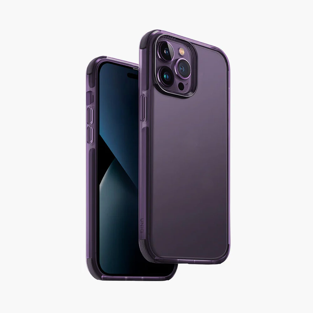 Picture of Apple iPhone 14 Pro Max 6.7 Case | Uniq Combat Hybrid Ultra Tough Drop Protection Case for iPhone 14 Pro Max 6.7 (Purple)