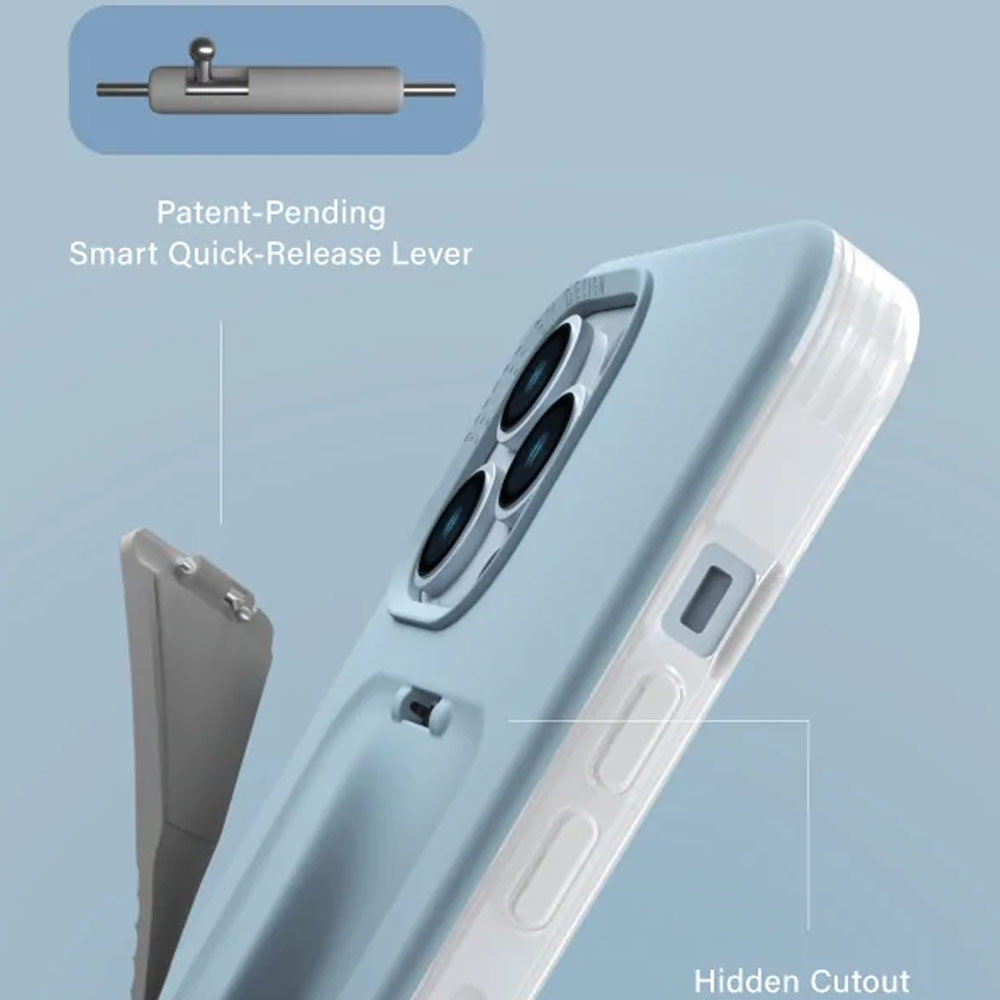 Picture of Apple iPhone 14 Pro Max 6.7 Case | Uniq Heldro Mount Hand Grip Design Drop Protection Case for iPhone 14 Pro Max 6.7 (Lucent Clear)