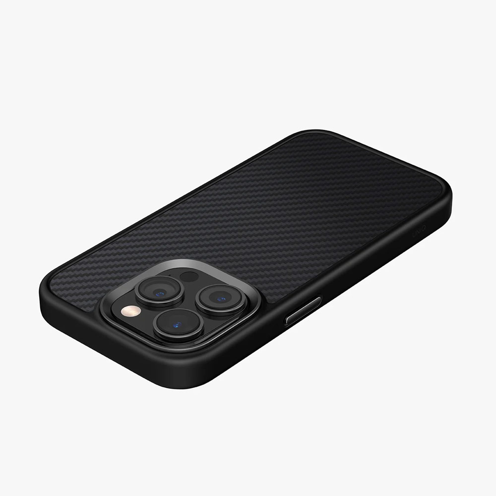 Picture of Apple iPhone 15 Pro 6.1 Case | Uniq Keva Magclick Magnetic Magnetic Tough Drop Protection Case for iPhone 15 Pro 6.1 (Black)