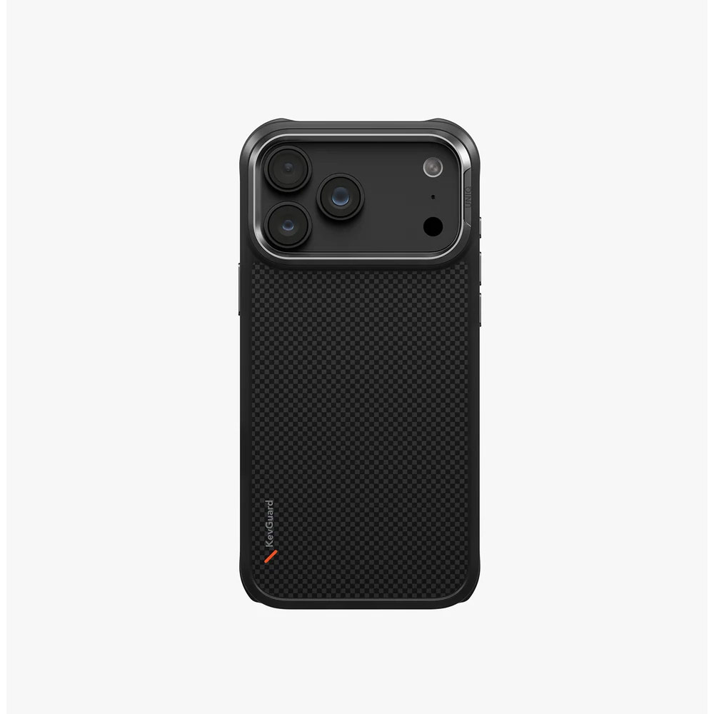 Picture of Apple iPhone 18 Pro Case | Uniq Keva Tough Aramid MagClick Protection Case with Camera Control Button for iPhone 18 Pro - Carbon Black