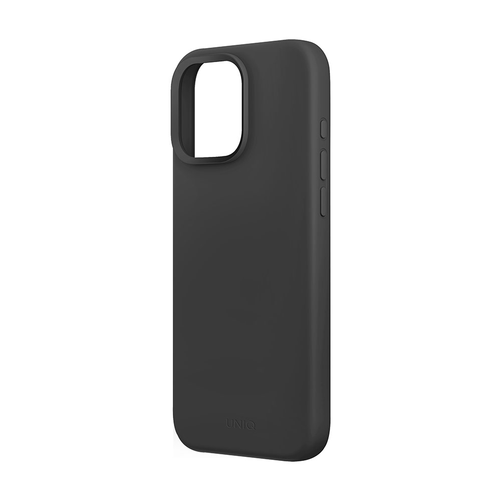 Picture of Apple iPhone 16 Pro Max 6.9 Case | Uniq Lino Hue Soft Feel Magnetic Mgsafe Drop Protection Case for iPhone 16 Pro Max 6.9 (Gray)