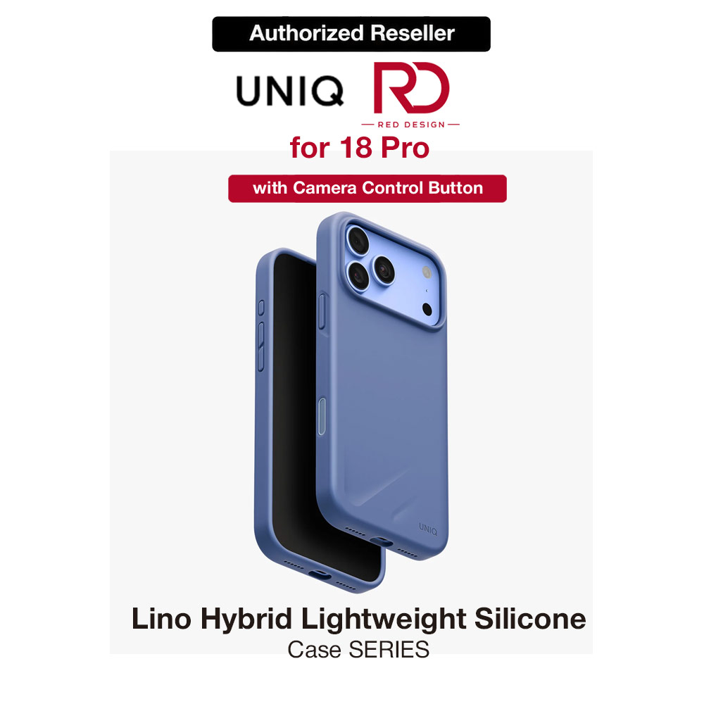 Picture of Uniq Lino Hybrid Silicone Lightweight Magnetic Protection Case with Camera Control Button for iPhone 18 Pro- Pebble Blue Apple iPhone 18 Pro- Apple iPhone 18 Pro Cases, Apple iPhone 18 Pro Covers, iPad Cases and a wide selection of Apple iPhone 18 Pro Accessories in Malaysia, Sabah, Sarawak and Singapore 