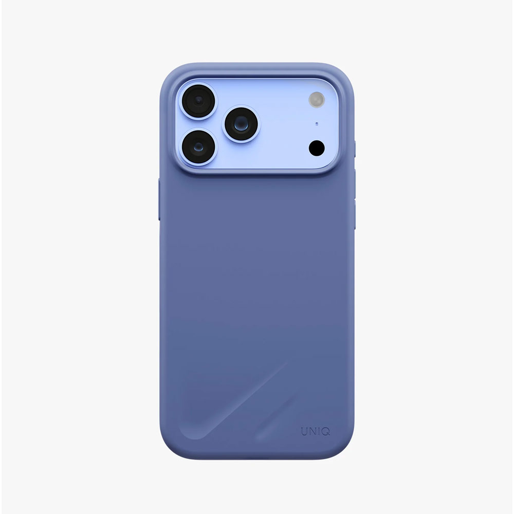 Picture of Apple iPhone 18 Pro Case | Uniq Lino Hybrid Silicone Lightweight Magnetic Protection Case with Camera Control Button for iPhone 18 Pro- Pebble Blue
