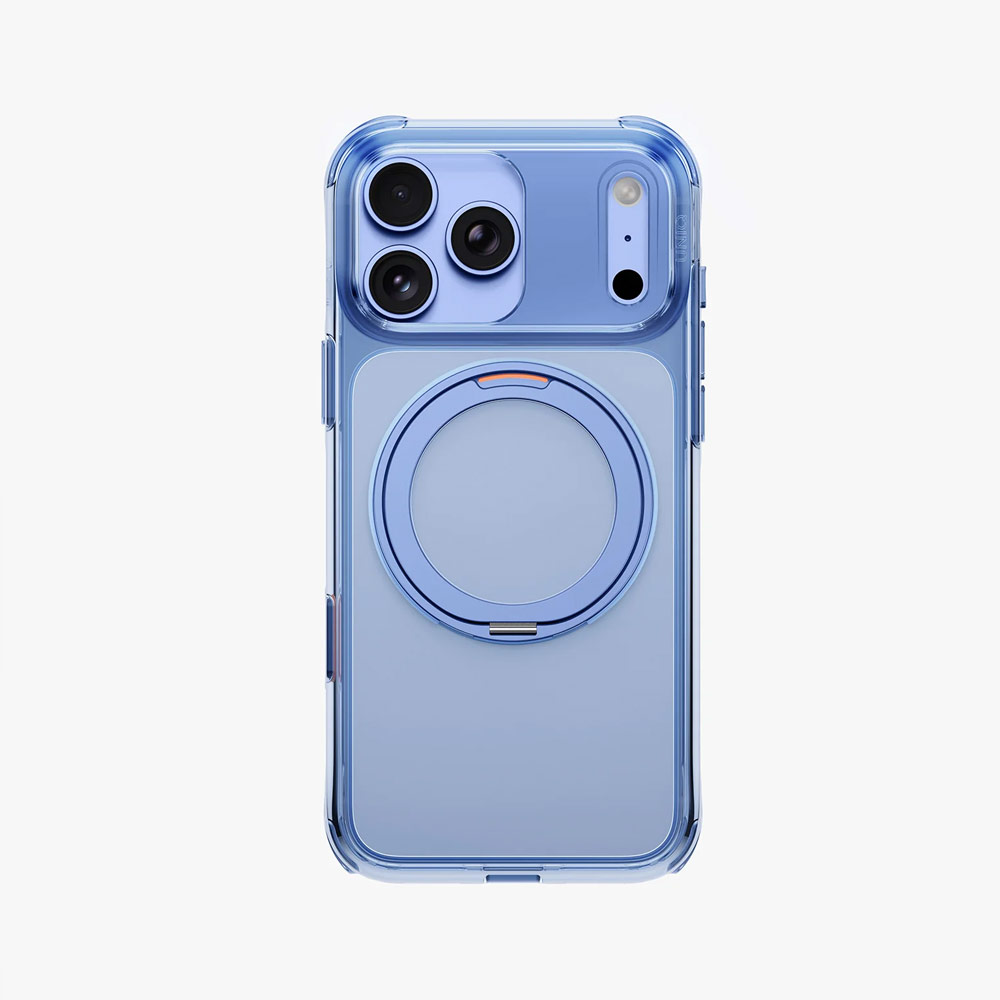 Picture of Apple iPhone 18 Pro Case | Uniq Swivix 360 Rotating Kickstand Magnetic Drop Protection Case with Camera Control Button for iPhone 18 Pro- Polar Blue