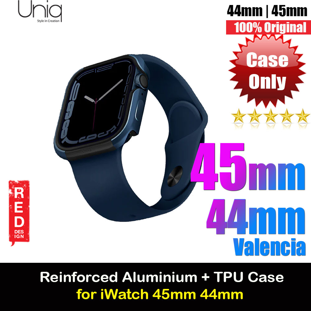 Picture of Uniq Valencia Hybrid Series Case with Reinforced Aluminum TPU Material for Apple Watch 45mm 44mm (Blue) Apple Watch 44mm- Apple Watch 44mm Cases, Apple Watch 44mm Covers, iPad Cases and a wide selection of Apple Watch 44mm Accessories in Malaysia, Sabah, Sarawak and Singapore 