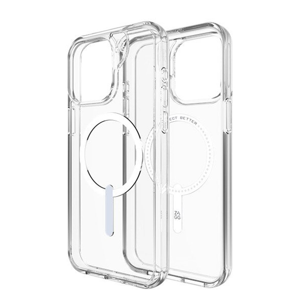 Picture of Apple iPhone 15 6.1 Case | Zagg Crystal Palace Snap Anti Yellow Magnetic Drop Protection Case for iPhone 15 6.1 (Clear)
