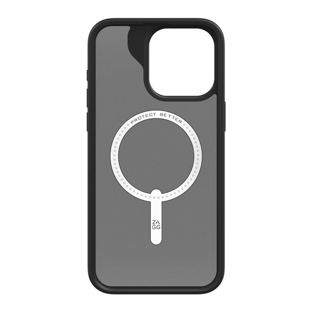 Picture of Apple iPhone 15 Pro 6.1 Case | Zagg Hampton Snap Magnetic Anti Slip Grippable Drop Protection Case for iPhone 15 Pro 6.1 (Black)