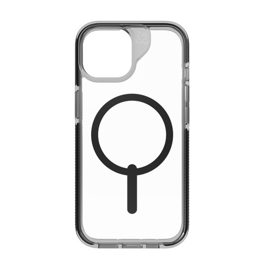 Picture of Apple iPhone 15 6.1 Case | Zagg Santa Cruz Snap Magnetic Slim Lightweight Non Slip Drop Protection Case for iPhone 15 6.1 (Black)